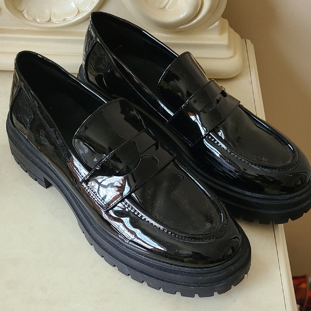 Black Patent Leather Loafers